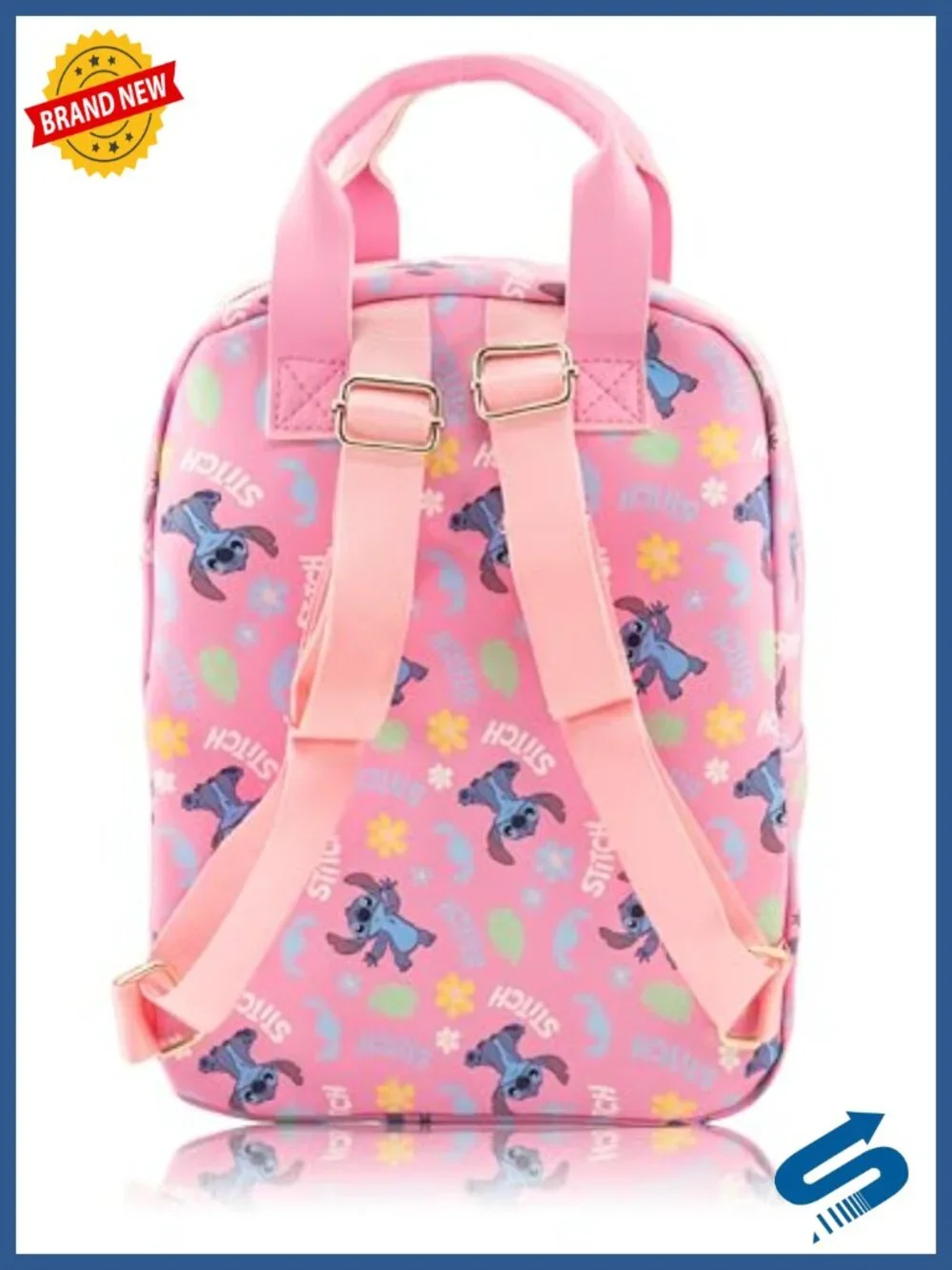 Disney Stitch Mini Backpack Purse, PU Leather, Toddler Travel Bag, 10